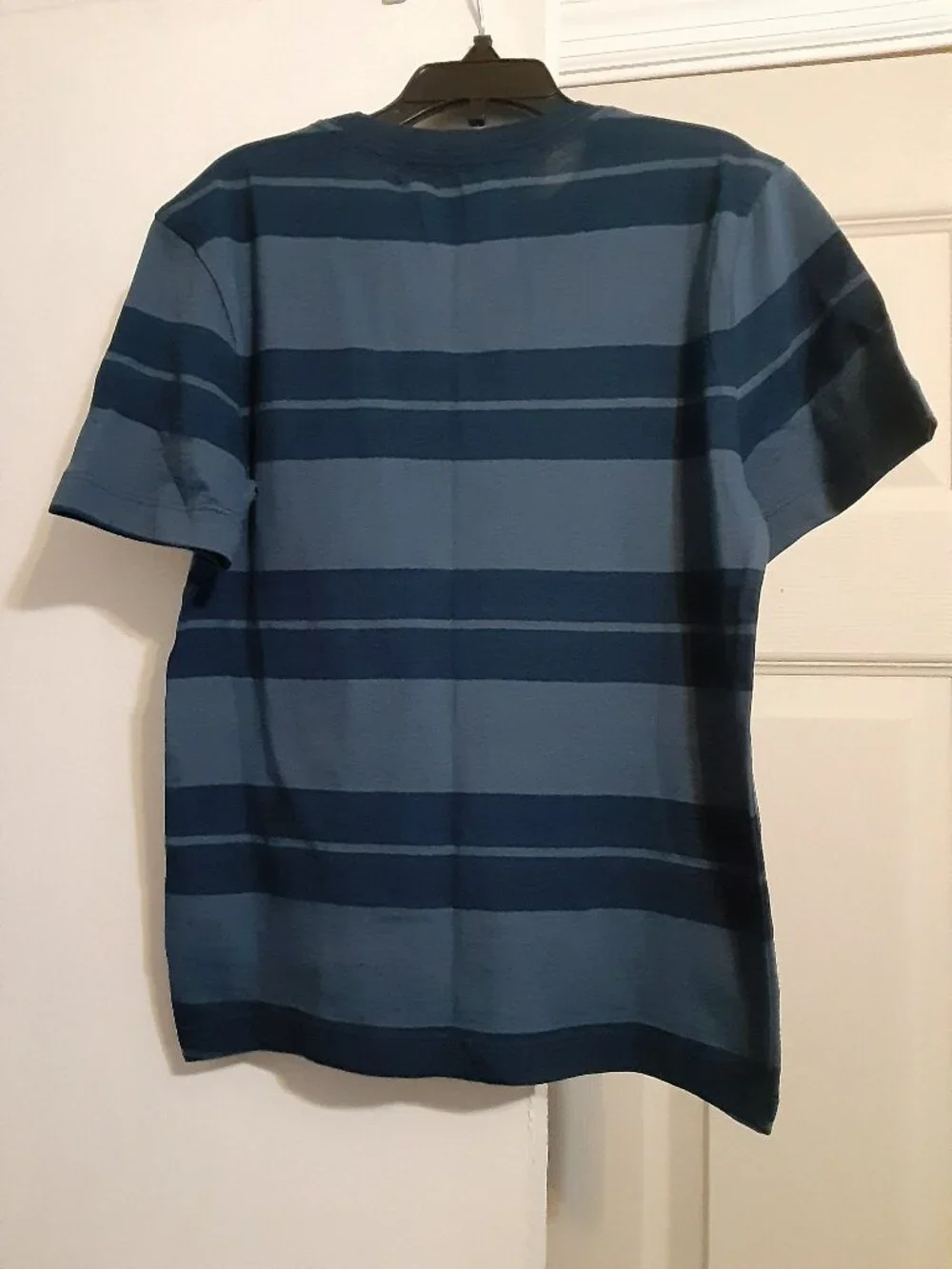 NWT! Old Navy Boys Size M 8 Short Sleeve Stripe Teal T-Shirt